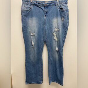 DC Womens Distressed Denim Jeans Size 22